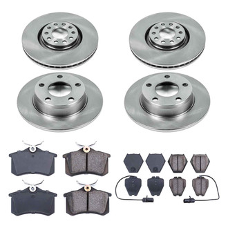 Callahan Brake Parts® - Plain Front and Rear Brake Kit