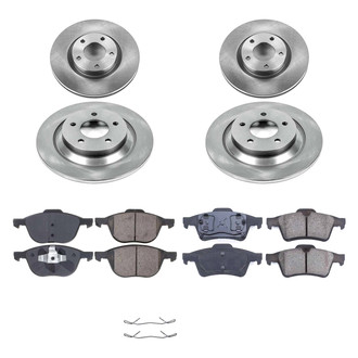 Callahan Brake Parts® - Plain Front and Rear Brake Kit