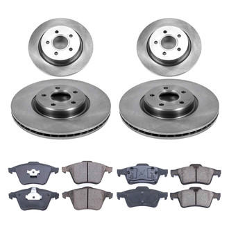 Callahan Brake Parts® - Plain Front and Rear Brake Kit