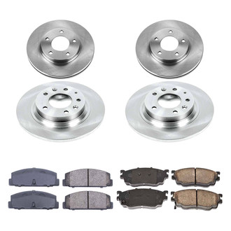 Callahan Brake Parts® - Plain Front and Rear Brake Kit