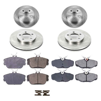 Callahan Brake Parts® - Plain Front and Rear Brake Kit
