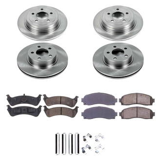 Callahan Brake Parts® - Plain Front and Rear Brake Kit