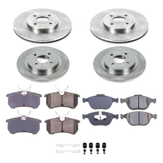 Callahan Brake Parts® - Plain Front and Rear Brake Kit