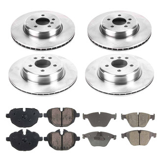 Callahan Brake Parts® - Plain Front and Rear Brake Kit