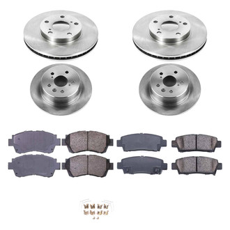 Callahan Brake Parts® - Plain Front and Rear Brake Kit
