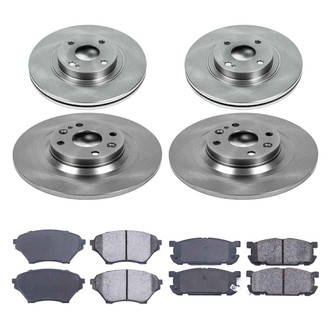 Callahan Brake Parts® - Plain Front and Rear Brake Kit
