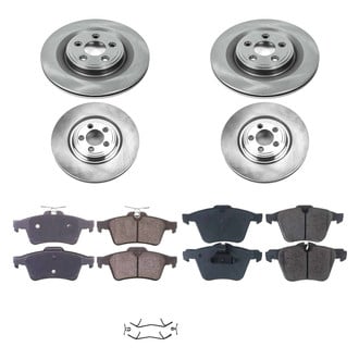 Callahan Brake Parts® - Plain Front and Rear Brake Kit