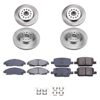 Callahan Brake Parts® - Plain Front and Rear Brake Kit