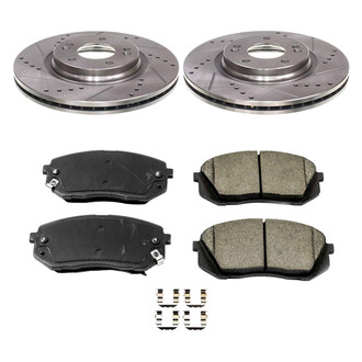Callahan Brake Parts® - Drilled and Slotted Front Brake Kit