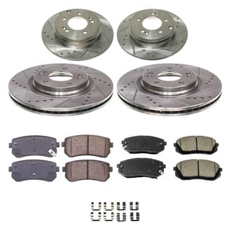 Callahan Brake Parts® - Drilled and Slotted Front and Rear Brake Kit