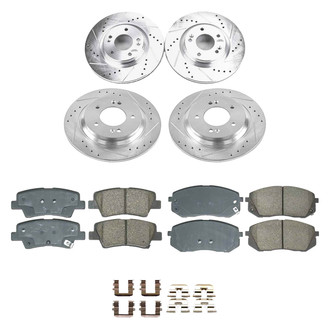 Callahan Brake Parts® - Drilled and Slotted Front and Rear Brake Kit