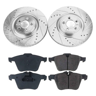 Callahan Brake Parts® - Drilled and Slotted Front Brake Kit