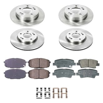 Callahan Brake Parts® - Plain Front and Rear Brake Kit