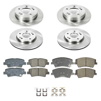 Callahan Brake Parts® - Plain Front and Rear Brake Kit