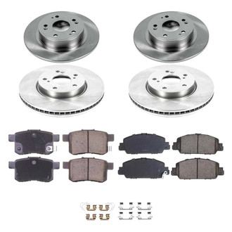 Callahan Brake Parts® - Plain Front and Rear Brake Kit