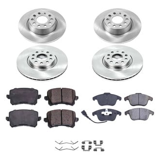 Callahan Brake Parts® - Plain Front and Rear Brake Kit