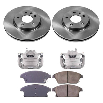 Callahan Brake Parts® - Plain Front Brake Kit with Calipers
