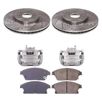 Callahan Brake Parts® K038281 - Drilled and Slotted Front Brake Kit with Calipers