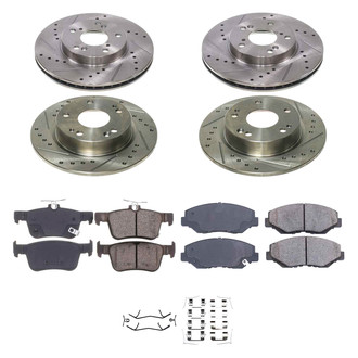 Callahan Brake Parts® - Drilled and Slotted Front and Rear Brake Kit