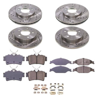 Callahan Brake Parts® - Drilled and Slotted Front and Rear Brake Kit