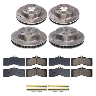 Callahan Brake Parts® - Drilled and Slotted Front and Rear Brake Kit