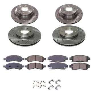 Callahan Brake Parts® - Drilled and Slotted Front and Rear Brake Kit