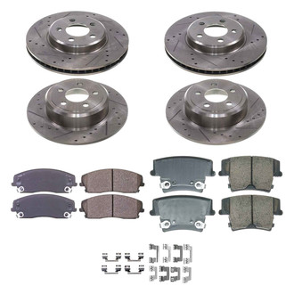 Callahan Brake Parts® - Drilled and Slotted Front and Rear Brake Kit