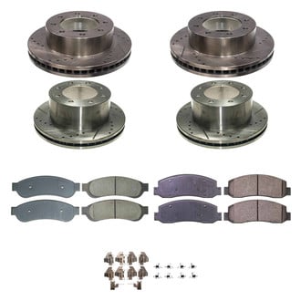 Callahan Brake Parts® - Drilled and Slotted Front and Rear Brake Kit
