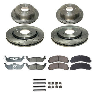 Callahan Brake Parts® - Drilled and Slotted Front and Rear Brake Kit