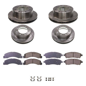 Callahan Brake Parts® - Drilled and Slotted Front and Rear Brake Kit