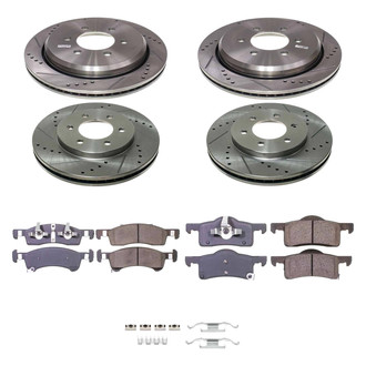 Callahan Brake Parts® - Drilled and Slotted Front and Rear Brake Kit