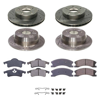Callahan Brake Parts® - Drilled and Slotted Front and Rear Brake Kit