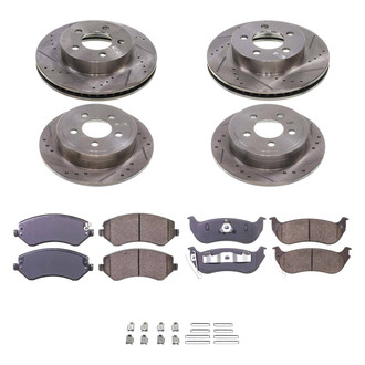 Callahan Brake Parts® - Drilled and Slotted Front and Rear Brake Kit