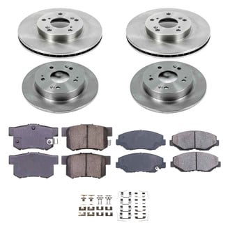 Callahan Brake Parts® - Plain Front and Rear Brake Kit