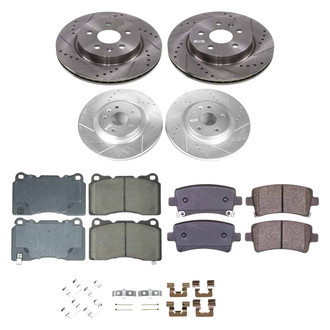Callahan Brake Parts® - Drilled and Slotted Front and Rear Brake Kit