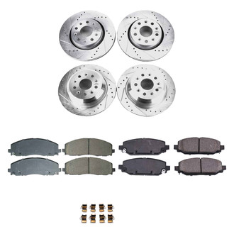 Callahan Brake Parts® - Drilled and Slotted Front and Rear Brake Kit