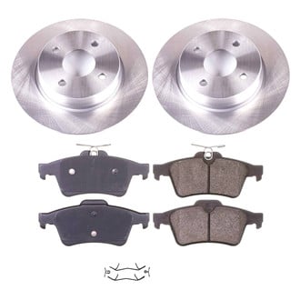 Callahan Brake Parts® - Plain Rear Brake Kit