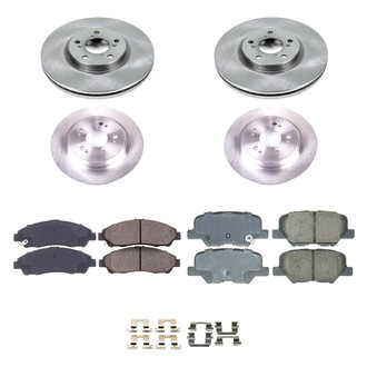 Callahan Brake Parts® - Plain Front and Rear Brake Kit