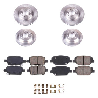Callahan Brake Parts® - Plain Front and Rear Brake Kit