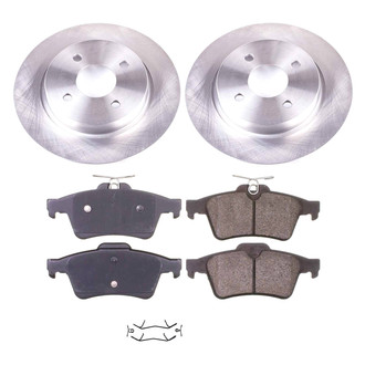 Callahan Brake Parts® - Plain Rear Brake Kit