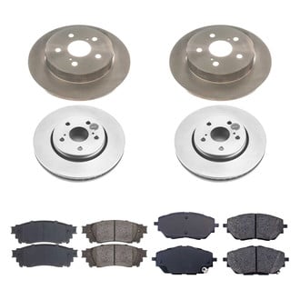 Callahan Brake Parts® - Plain Front and Rear Brake Kit