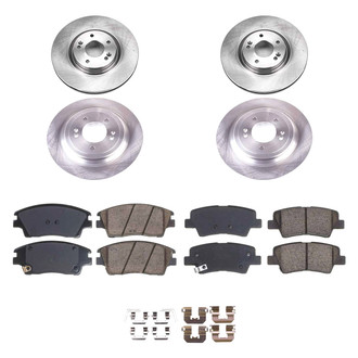 Callahan Brake Parts® - Plain Front and Rear Brake Kit