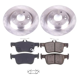 Callahan Brake Parts® - Plain Rear Brake Kit