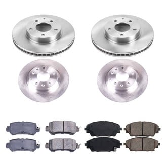Callahan Brake Parts® - Plain Front and Rear Brake Kit