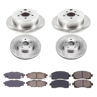 Callahan Brake Parts® - Plain Front and Rear Brake Kit