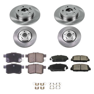Callahan Brake Parts® - Plain Front and Rear Brake Kit