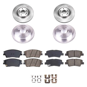 Callahan Brake Parts® - Plain Front and Rear Brake Kit