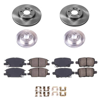 Callahan Brake Parts® - Plain Front and Rear Brake Kit