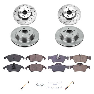 Callahan Brake Parts® - Plain Front and Rear Brake Kit