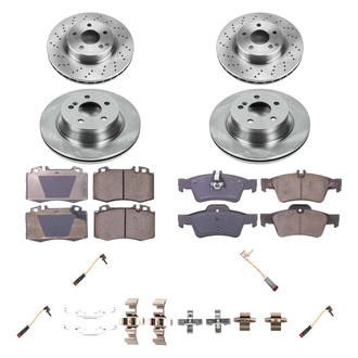 Callahan Brake Parts® - Plain Front and Rear Brake Kit